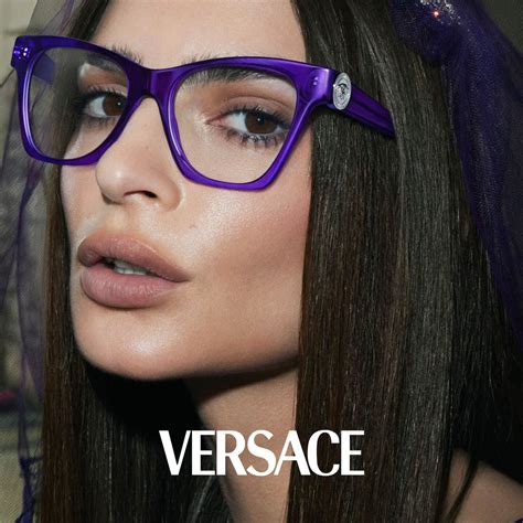 versace orange blue frames rectangular|Versace clear frame eyeglasses.